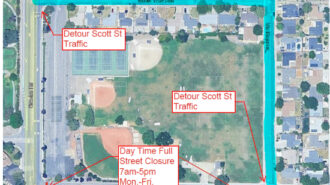 Scott Street to close weekdays Oct. 14 through Nov. 21