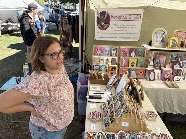 Melissa Beveridge, a San Luis Obispo artist, paints animal portraits, including a series featuring animals from Woods