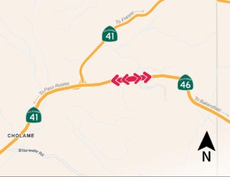 Highway 46 repairs will bring two weeks of delays