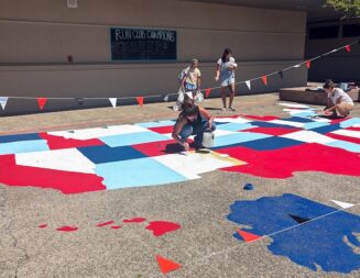 Students refresh Virginia Peterson mural for national anniversary