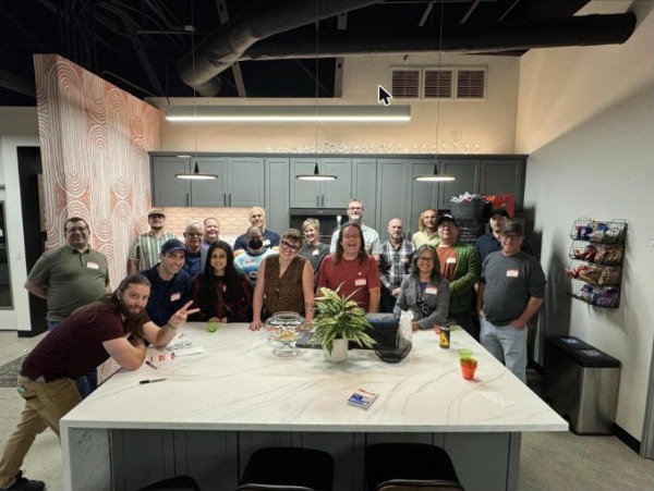 Attendees pose for a group photo at a previous Central Coast Tech Networking Mixer