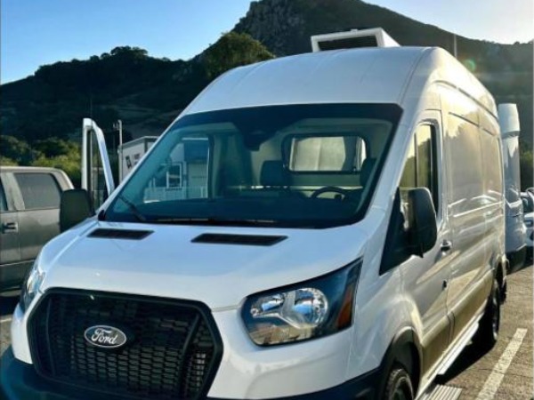 SLO County votemobile, a white van used as a mobile ballot drop box